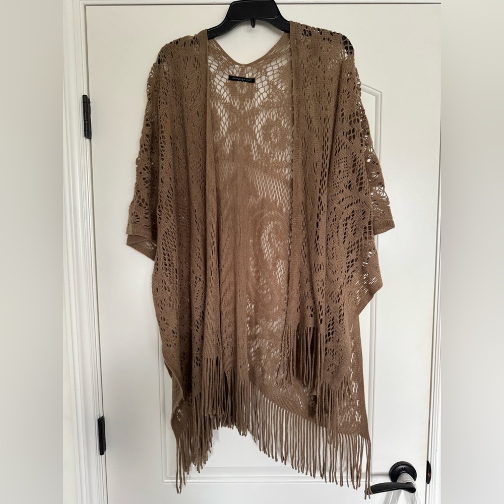 Do everything with love eyelet cutout layering jacket